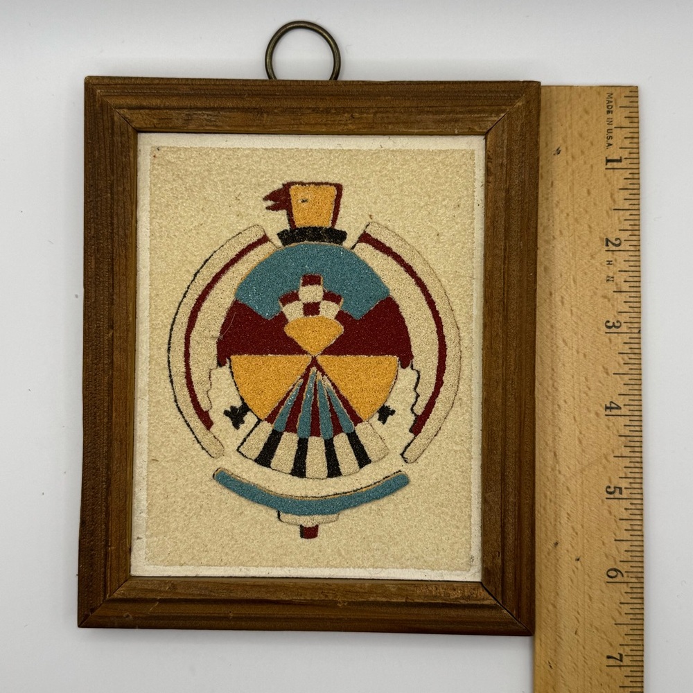 Vintage Framed “The Thunder Bird” Native American Sand Art - Picture 2 of 6